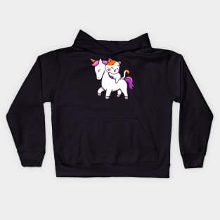 To The Disco! (Cat Riding Unicorn) Kids Hoodie